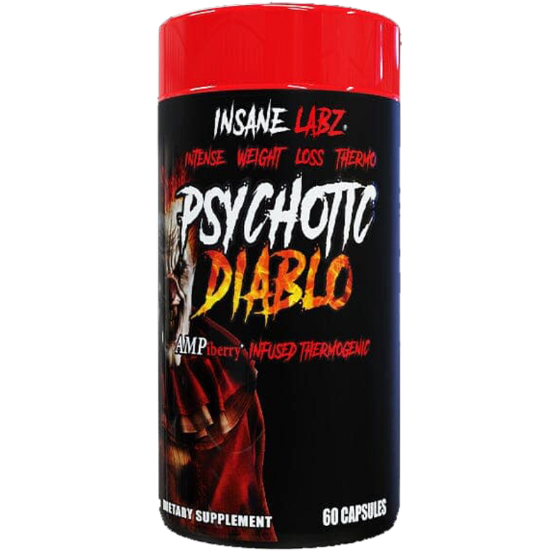S.C.A　PLACEBO EL-DIABLO PLUS 5'10 Psychotic Diablo 60 Cápsulas - Insane Labz | Energia e Foco
