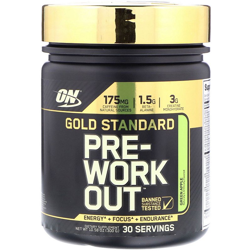 Pre Workout Gold Standard 30 doses Optimum Nutrition Preço Comprar Primo Suplementos