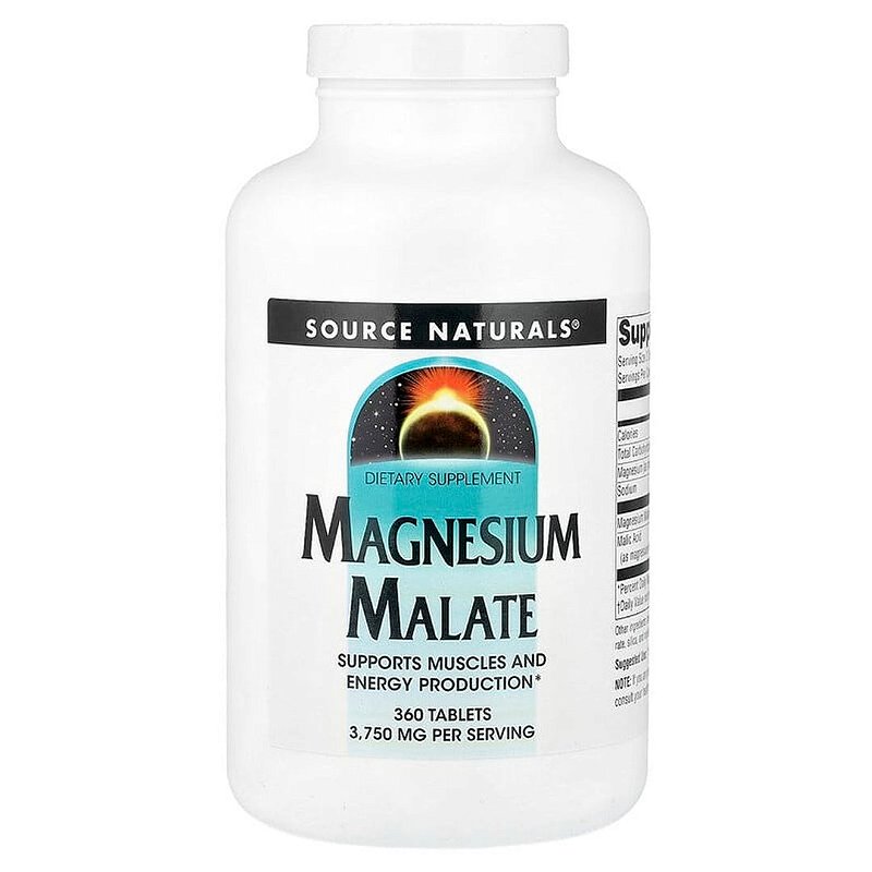 Magnésio Malate 3750mg Source Naturals | Energia e Músculos - Primo ...