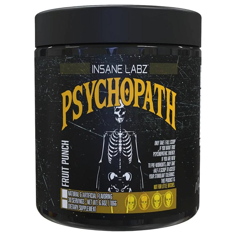Psychopath Pre Workout Insane Labz Fruit Punch 30 doses - Primo