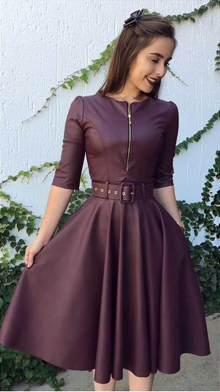vestido gode com ziper na frente