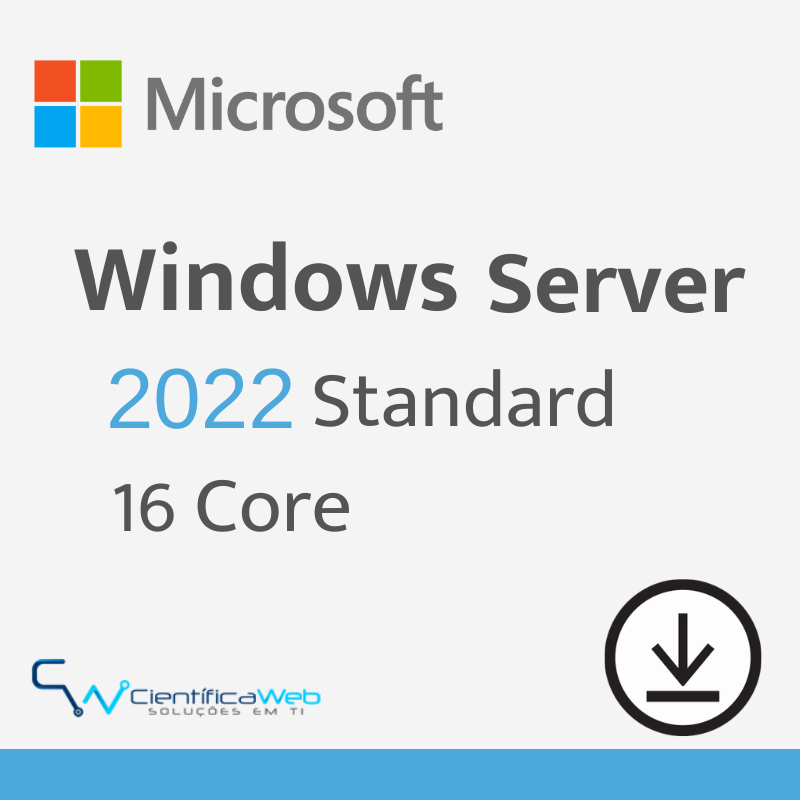 Compre Microsoft Windows Server 2022 Standard 16 Core - Científica