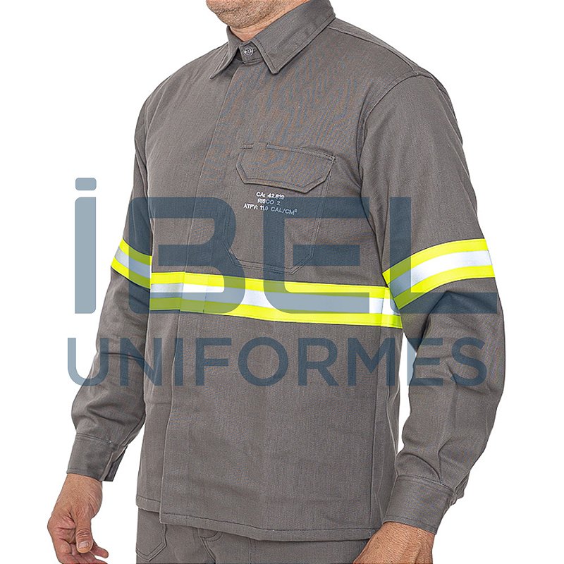 OVERNEATH Rib Tank Rib Sleeves セット チャコール Camisa NR10 cinza - Ibel Uniformes de Segurança