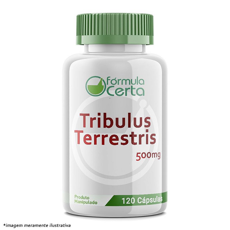 Tribulus Terrestris 500mg 120 Cápsulas Farmácia de Manipulação Fórmula Certa