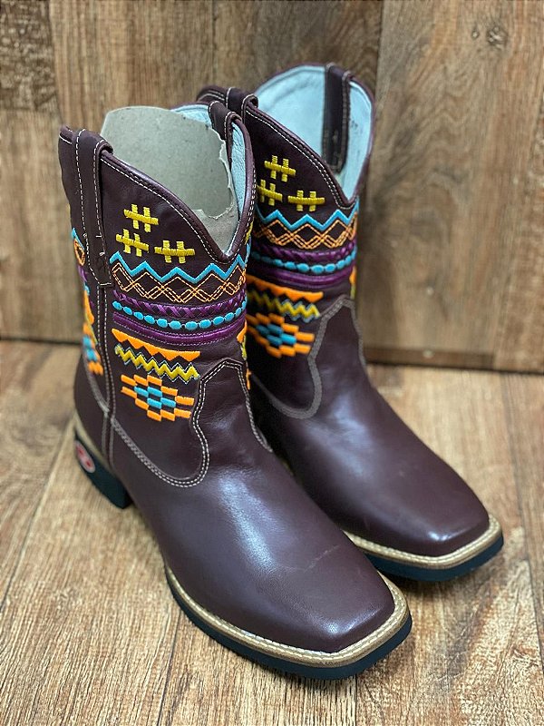 botas country feminina bico quadrado