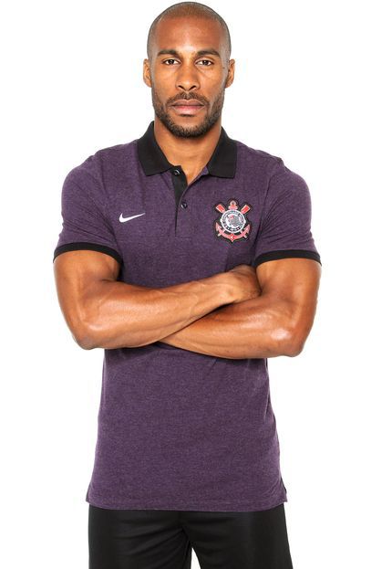 camisa polo nike sportswear corinthians authentic masculina