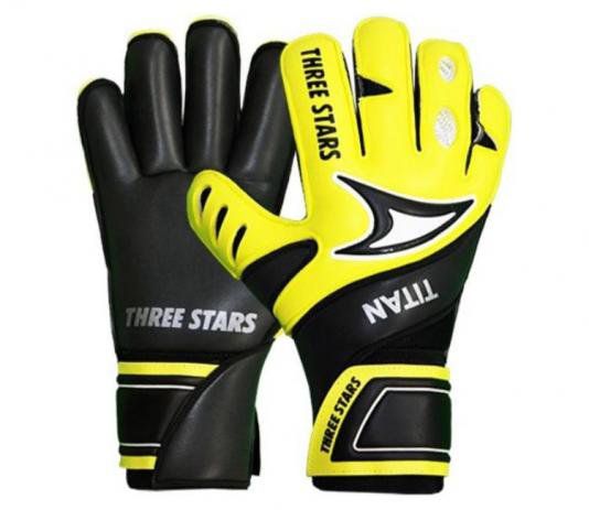 Luva Three Stars Titan - Preto e Amarelo - Claus Sports - Loja de
