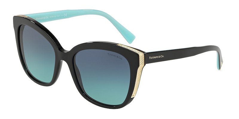 Óculos de Sol Tiffany&Co. TF4150-55-80019S Preto lente Cinza degradê