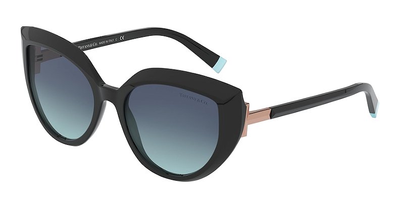 Óculos de Sol Tiffany&Co. TF4170-54-80019S Preto Lente Fumê degradê