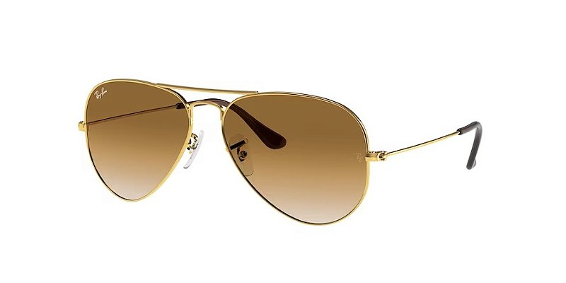 Ray-Ban Aviator RB3025L 001/51 Ouro Lente Marrom degradê