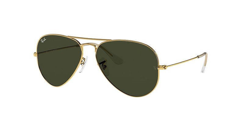 Ray-Ban Aviator RB3025L-58-L0205 Ouro Lente Verde G15