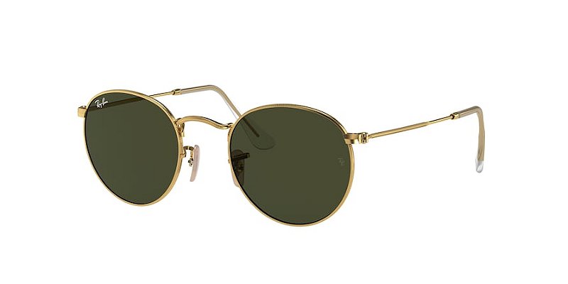 Ray-Ban Round Metal RB3447L-50-001 Ouro Lente Verde G15