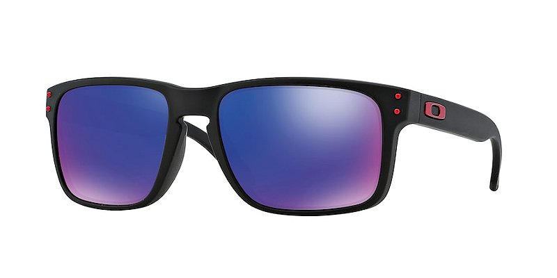 Oakley Holbrook OO9102L -55-910236 Preto Lente Positive Red Iridium