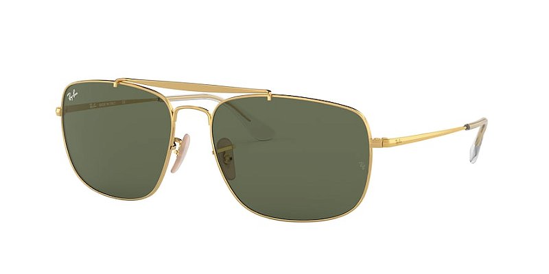 Ray-Ban RB3560L-61-001 Ouro Lente Verde G15