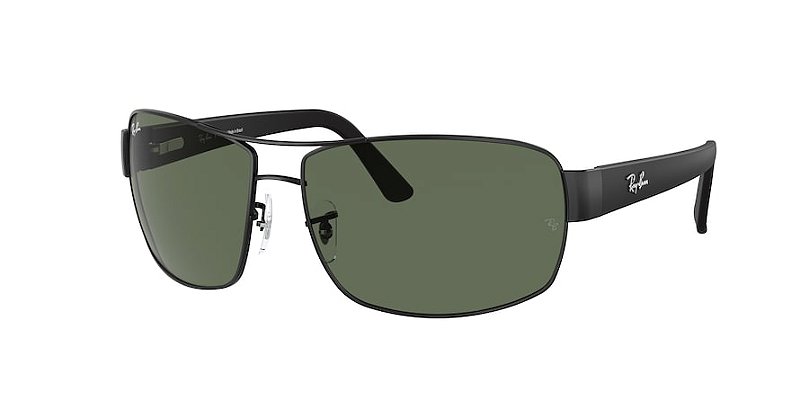 Ray-Ban RB3503L 006/71 Preto Lente Verde
