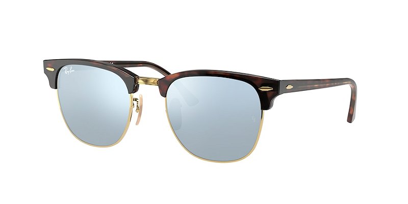 Ray-Ban Clubmaster RB3016-51-114530 Havana Lente Espelhada Prata
