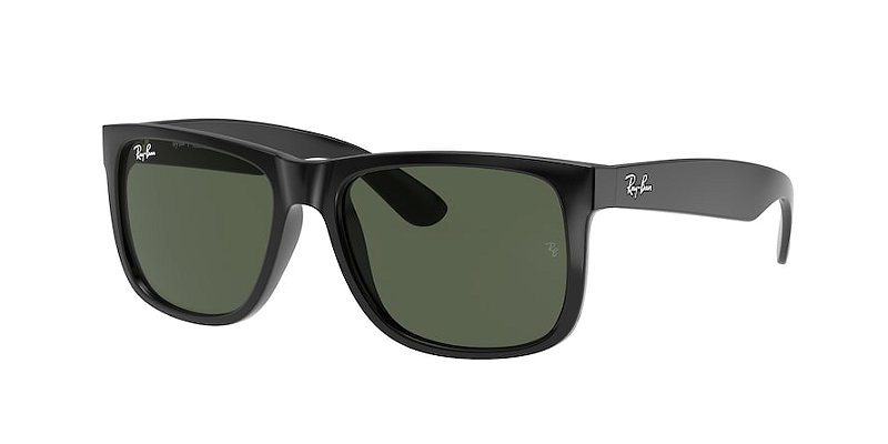 Ray-Ban Justin RB4165L 622/71 Preto Lente Verde