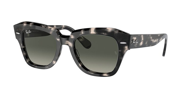 Ray-Ban State Street RB2186 133371 Havana Cinza Lente Cinza