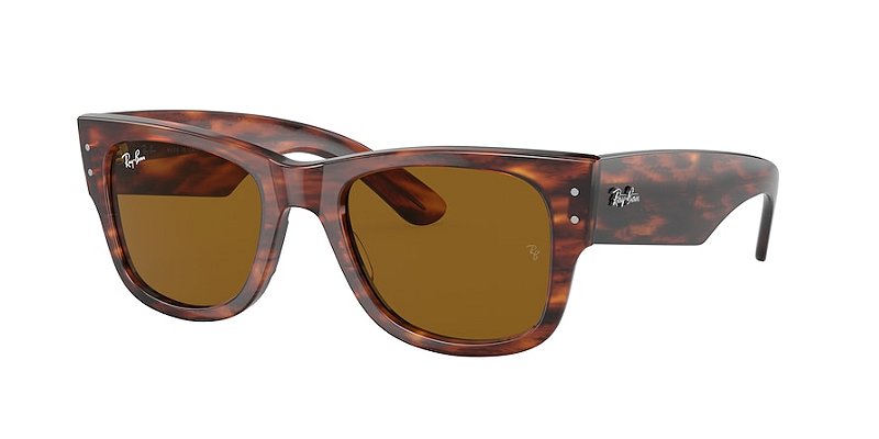 Ray-Ban Mega Wayfarer RB0840S-51-954/33 Havana Listrado Lente Marrom