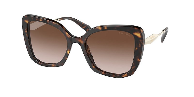 Prada PR03YS-53-2AU6S1 Havana Lente Marrom degradê