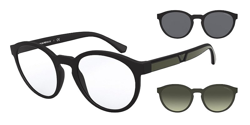 Emporio Armani EA4152-52-50421W Preto +2 Clip-On