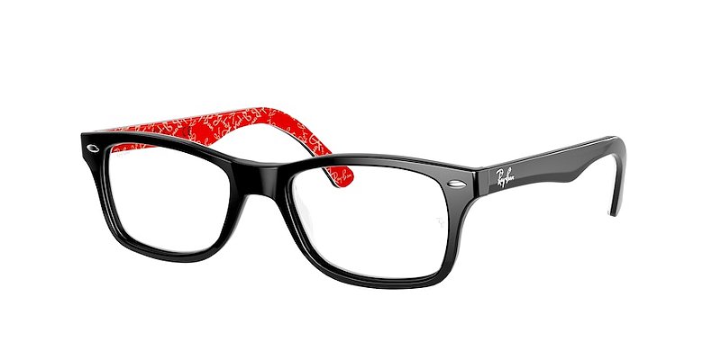 Ray-Ban RX5228 2479 Preto sobre Vermelho