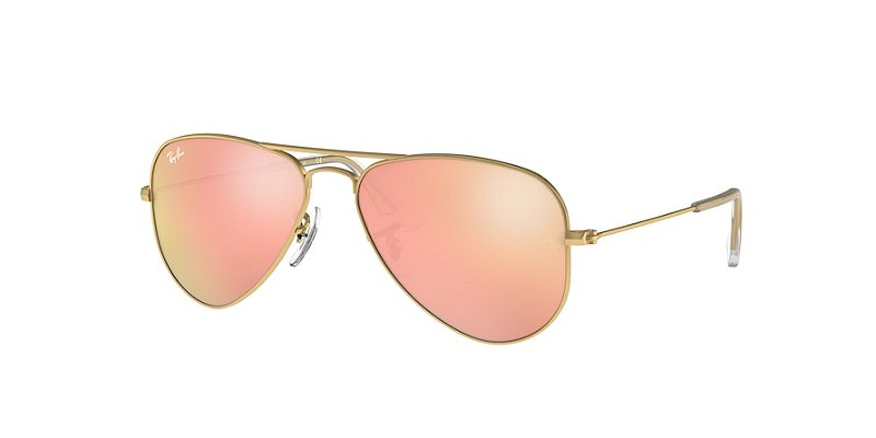 Ray-Ban Junior Aviator RJ9506S-50-249/2Y Dourado Lente COBRE
