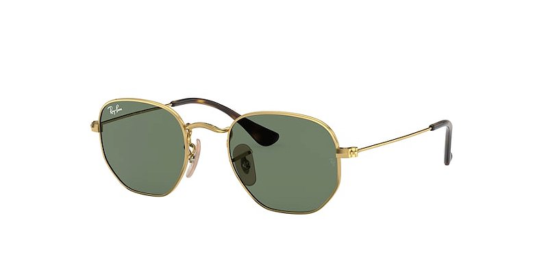 Ray-Ban Junior RJ9541SN-44-223/71 Dourado Lente Verde