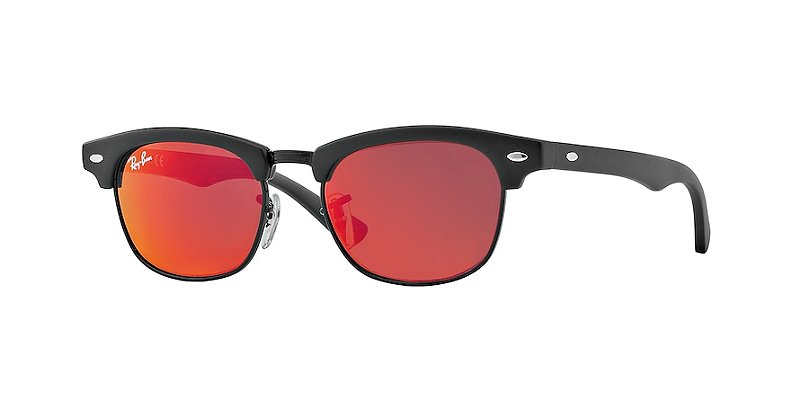 Ray-Ban Junior RJ9050S-45-100S6Q Preto Lente espelhada