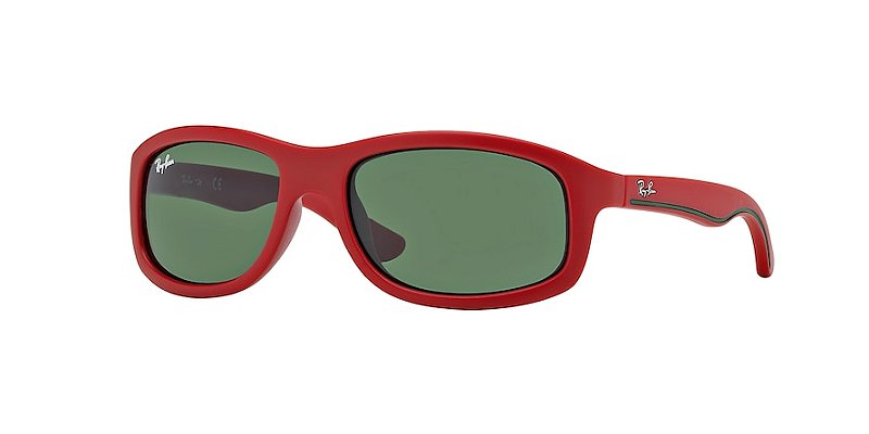 Ray-Ban Junior RJ9058S-50-700271 Vermelho Lente Verde