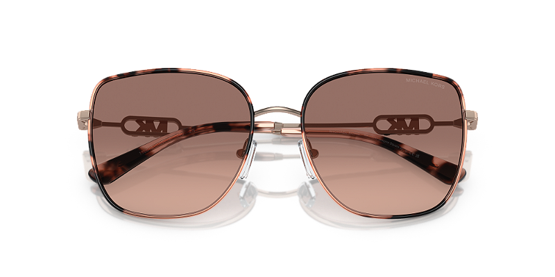 Michael Kors EMPIRE Square 2 MK1129J-56-110813 Ouro Lente degradê Rosa/ Marrom