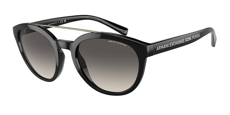 Armani Exchange AX4118S-54-82118G Preto Lente Fumo degradê