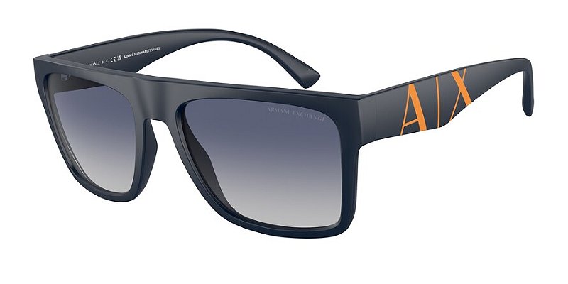 Armani Exchange AX4113S-55-81814L Azul Lente Azul degradê