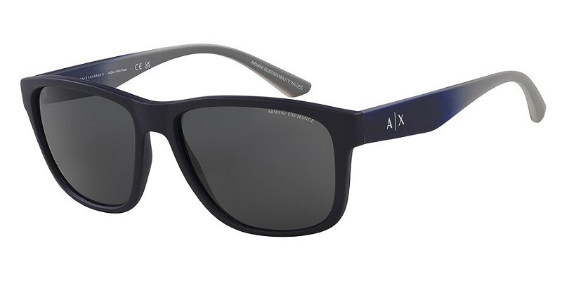 Armani Exchange AX4135S-59-827387 Azul Lente Fumo-escuro