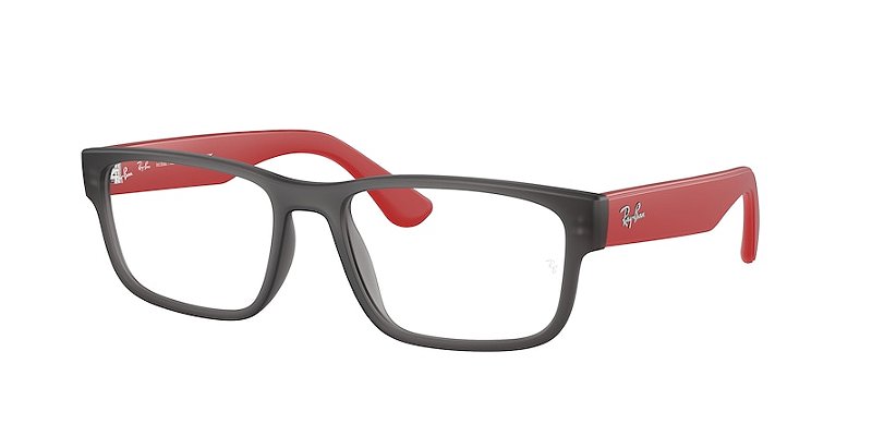 Ray-Ban RX7243L-56-8351 Cinza/Vermelho
