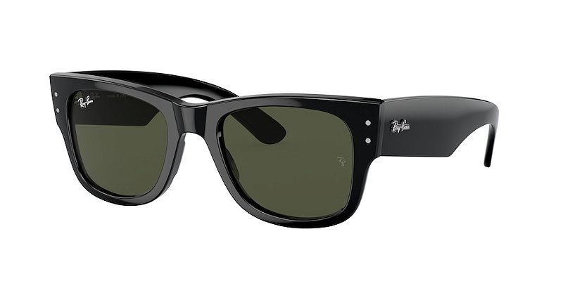 Óculos de Sol Ray-Ban Mega Wayfarer RB0840S-51-901/31 Preto Lente Verde