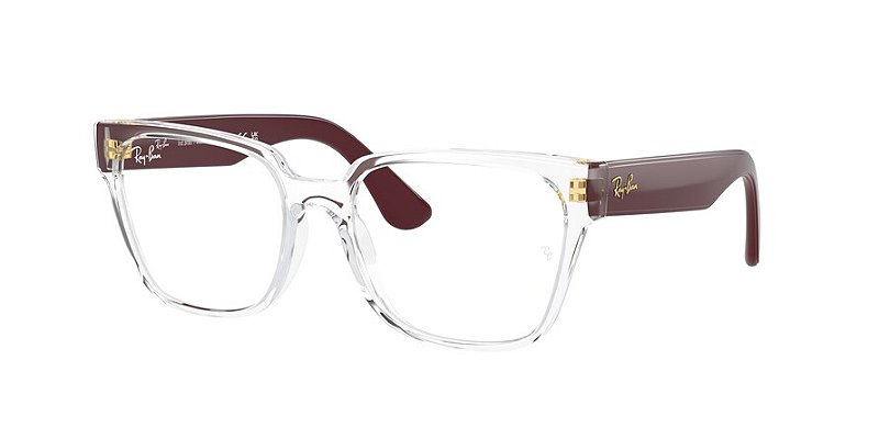 Ray-Ban RX7242L-54-8349 Cristal transparente hastes Vinho