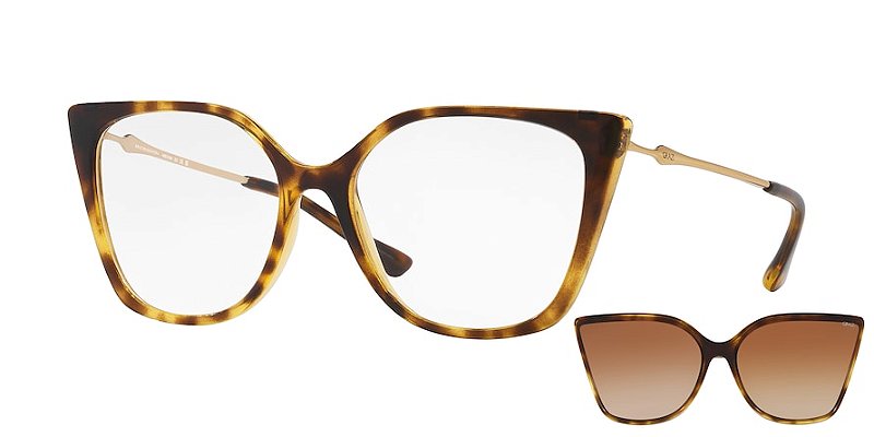 Grazi GZ4058-55-L748 Havana +Clip Marrom degradê