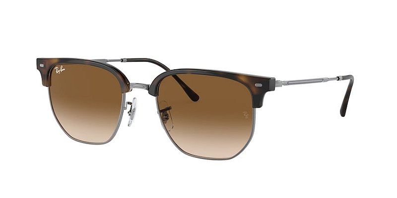 Óculos Ray-Ban New Clubmaster RB4416-51-710/51 Tartaruga sobre Chumbo Lente Marrom