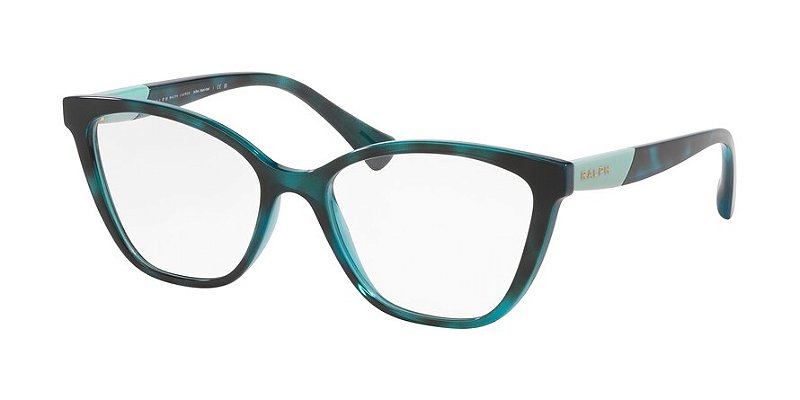Óculos de Grau Ralph RA7166L-54-6175 Havana Azul rajado