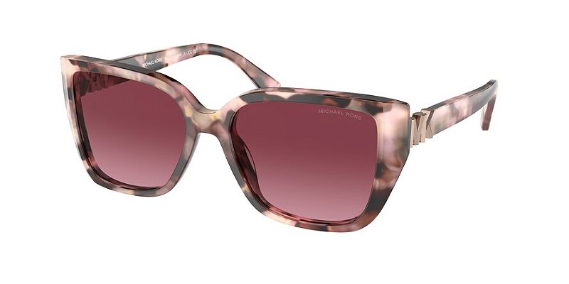 Michael Kors Acadia MK2199-55-39468H Tartaruga Rosa-perolado Lente Borgonha degradê