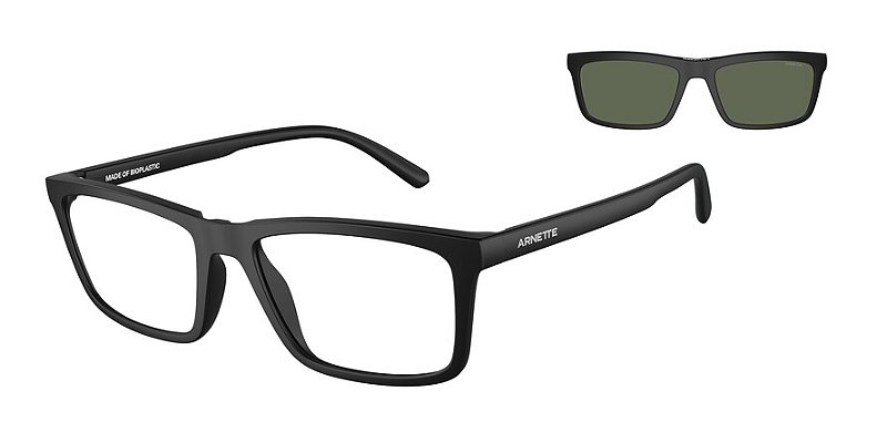 Arnette Hypno 2.0 AN4333-55-27581W Preto Lente Incolor+Clip-on