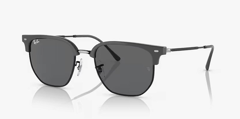 Ray-Ban New Clubmaster RB4416-53-6653B1 Cinza sobre preto Lente Cinza-escuro