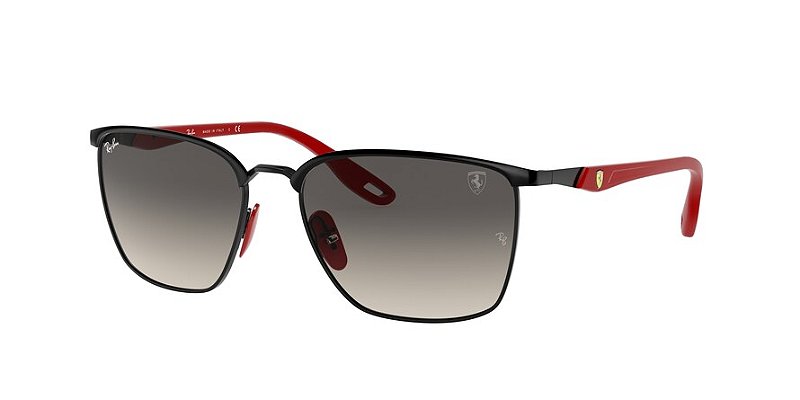 Ray-Ban  Ferrari Collection RB3673M-56-F04111 Preto fosco/Rosso Lente Cinza degradê