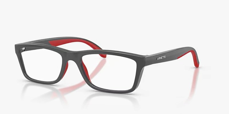 Óculos de Grau Arnette Burb AN7270-54-2841 Cinza escuro hastes emborrachado Vermelho