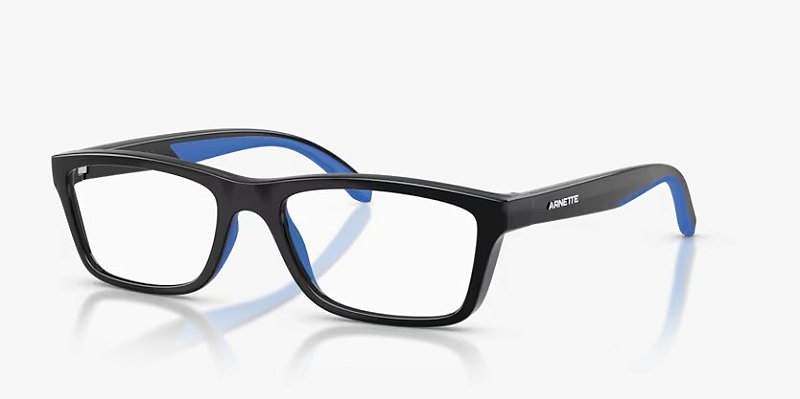 Óculos de Grau Arnette Burb AN7270-54-2753 Preto hastes emborrachado Azul-royal