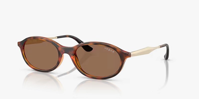 Óculos Vogue VO5625S-52-W65673 Havana-escuro com lentes Marrom-escuro