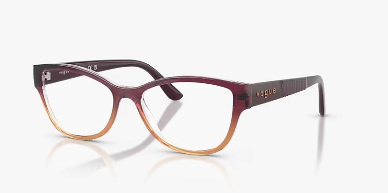 Óculos de Grau Vogue VO5653L-53-3228 Caramelo transparente/Rosa-escuro degradê