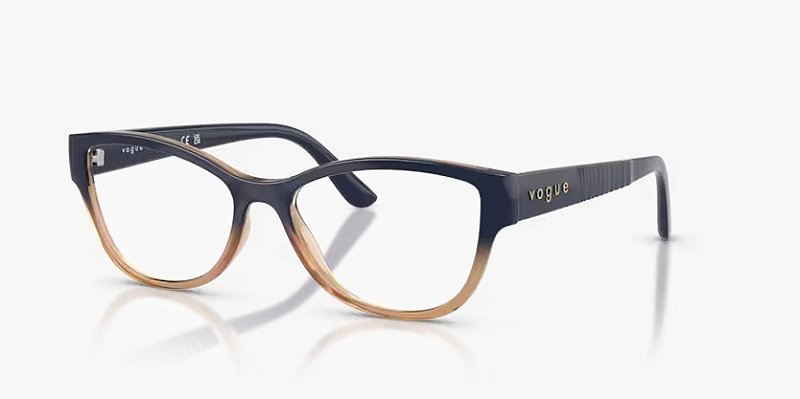 Óculos de Grau Vogue VO5653L-53-3231 Caramelo transparente/azul-escuro