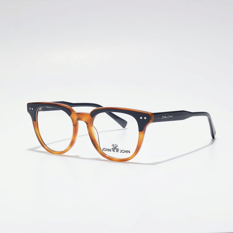 Óculos de Grau John-John JN0046-50-C3 Demi-blond/Azul